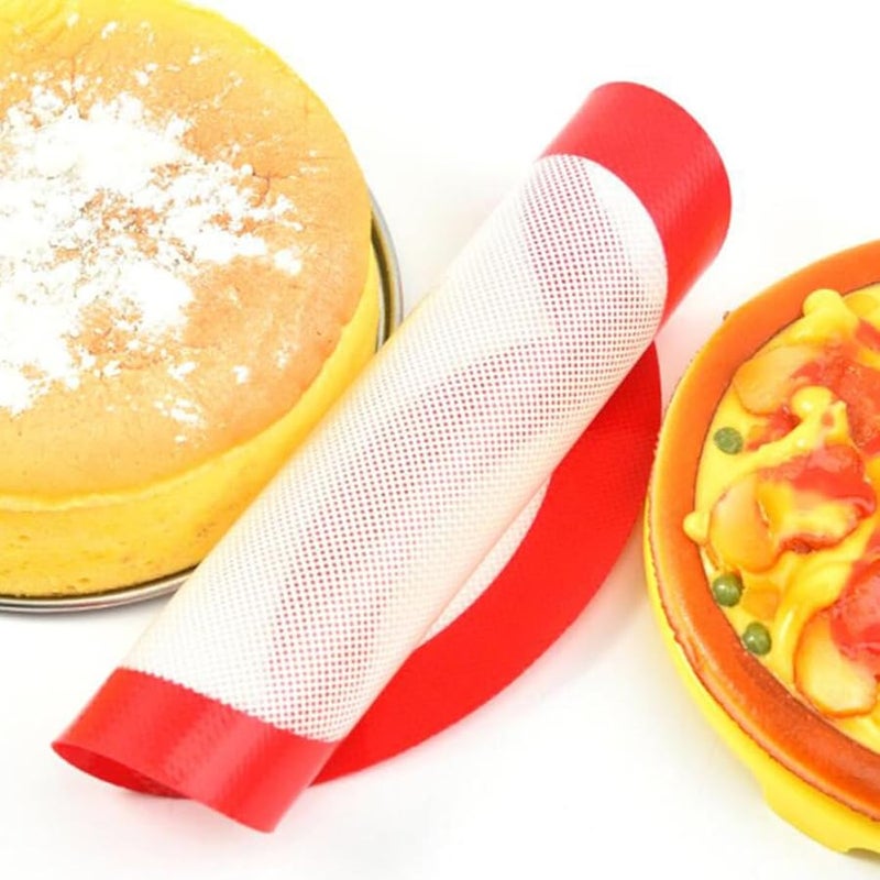 Reusable Heat Resistant Silicone Baking Mat 22.8cm Round Non Slip Oven Liner - Image 5